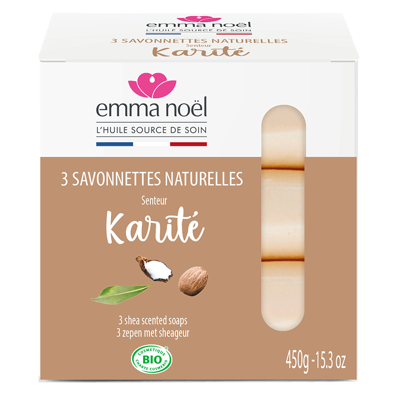 Emma Noël -- Savonnettes karité bio - 3 x 150 g