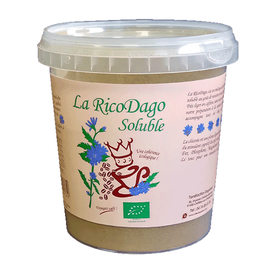 Les Cafés Dagobert -- Mélange RicoDago - 100% arabica, bio et équitable - Soluble - 200 g